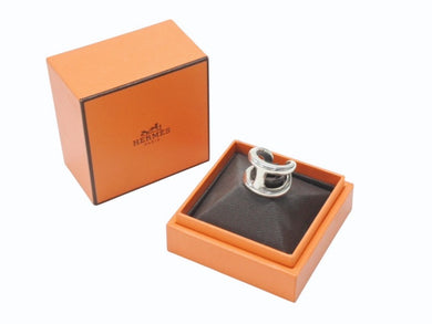 HERMES エルメス リング 指輪 オスモズGM Osmose 22年制 H102536B 00 シルバー925 重量約13.8g シルバー 9号 美品 中古 4b006301