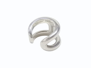 HERMES エルメス リング 指輪 オスモズGM Osmose 22年制 H102536B 00 シルバー925 重量約13.8g シルバー 9号 美品 中古 4b006301