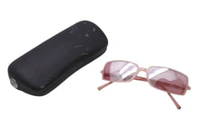Load image into Gallery viewer, CHANEL シャネル ココマーク ラインストーン スクウェア サングラス ピンク プラスティク 美品 中古 4b006302