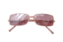 Load image into Gallery viewer, CHANEL シャネル ココマーク ラインストーン スクウェア サングラス ピンク プラスティク 美品 中古 4b006302