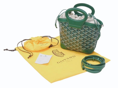 新品未使用 GOYARD ゴヤール SAC BELUGA MINI ベルーガミニ 2WAY ハンドバッグ ショルダーバッグ ゴヤールディンキャンバス グリーン 中古 4b006307