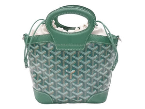 新品未使用 GOYARD ゴヤール SAC BELUGA MINI ベルーガミニ 2WAY ハンドバッグ ショルダーバッグ ゴヤールディンキャンバス グリーン 中古 4b006307