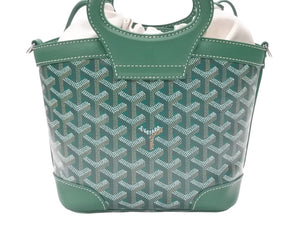 新品未使用 GOYARD ゴヤール SAC BELUGA MINI ベルーガミニ 2WAY ハンドバッグ ショルダーバッグ ゴヤールディンキャンバス グリーン 中古 4b006307