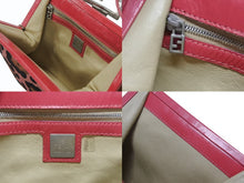 Load image into Gallery viewer, FENDI フェンディ ハラコ ワンショルダーバッグ ピンク ラインストーン レザー レオパード柄 シルバー金具 良品 中古 4b006310