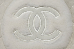 新品未使用 CHANEL シャネル ココ ネージュ フライトキャップ パイロットキャップ AAA429 ココマーク フェイクファー スウェード 中古 4b006311