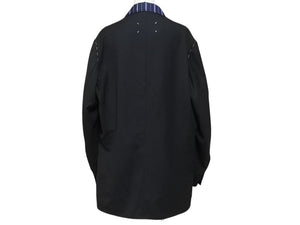 極美品 Maison Margiela メゾンマルジェラ リバーシブルジャケット 21S S50BN0471 ポリエステル 毛 ブラック サイズ48 中古 4b006320