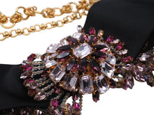 Load image into Gallery viewer, DOLCE&amp;GABBANA ドルチェアンドガッバーナ クリスタル メッキ ベルト ゴールド パープル ピンク 美品 中古 4b006326
