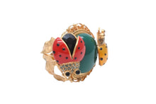 Load image into Gallery viewer, DOLCE&amp;GABBANA ドルチェアンドガッバーナ ブラスリング 指輪 WRI6C1W0001 重量約32.4g 13.5号 てんとう虫 美品 中古 4b006327