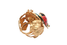 Load image into Gallery viewer, DOLCE&amp;GABBANA ドルチェアンドガッバーナ ブラスリング 指輪 WRI6C1W0001 重量約32.4g 13.5号 てんとう虫 美品 中古 4b006327