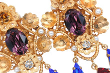 Load image into Gallery viewer, DOLCE&amp;GABBANA ドルチェアンドガッバーナ イヤリング 重量約41.3g ブラス フェイクパール ラインストーン 美品 中古 4b006331