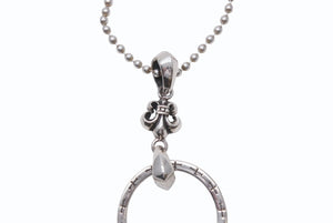 極美品 CHROME HEARTS クロムハーツ EYE WEAR LOOP NTFL BND BS FLEUR アイウェアループ BSフレア ネックレス 重量約19.1g 中古 4b006336