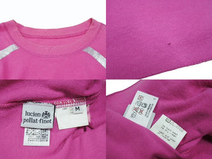 Lucien Pellat-Finet ルシアンペラフィネ 長袖Tシャツ カットソー サイズM ピンク シルバー コットン スカル プリント 美品 中古 4b006337
