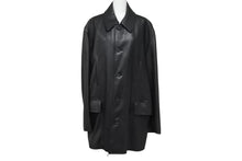 Load image into Gallery viewer, HERMES エルメス レザーコート ブラック フランス製 牛革レザー レーヨン サイズ52 美品 中古 4b006342