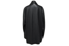 Load image into Gallery viewer, HERMES エルメス レザーコート ブラック フランス製 牛革レザー レーヨン サイズ52 美品 中古 4b006342
