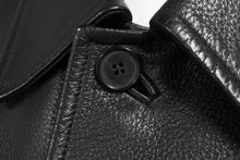 Load image into Gallery viewer, HERMES エルメス レザーコート ブラック フランス製 牛革レザー レーヨン サイズ52 美品 中古 4b006342