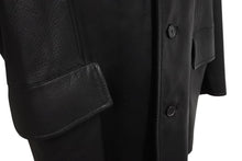 Load image into Gallery viewer, HERMES エルメス レザーコート ブラック フランス製 牛革レザー レーヨン サイズ52 美品 中古 4b006342