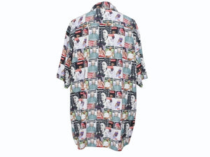 極美品 Supreme シュプリーム Magazine S/S shirt 半袖シャツ マルチカラー ムック本 総柄 サイズM 2023SS0601005 中古 4b006346