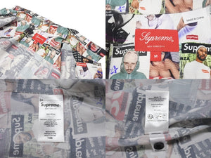 極美品 Supreme シュプリーム Magazine S/S shirt 半袖シャツ マルチカラー ムック本 総柄 サイズM 2023SS0601005 中古 4b006346