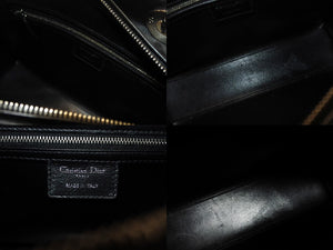 CHRISTIAN DIOR クリスチャンディオール レディディオール ラージ ハラコ レザー レオパード シルバー金具 美品 中古 4b006349