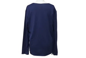 極美品 lucien pellat finet ルシアンペラフィネ 長袖Tシャツ ロングスリーブ コットン ネイビー マルチカラー サイズXXL 中古 4b006350