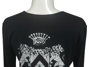 lucien pellat finet ルシアンペラフィネ 長袖Tシャツ ロングスリーブTシャツ ブラック ホワイト サイズS 美品 中古 4b006354