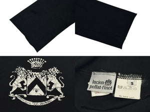 lucien pellat finet ルシアンペラフィネ 長袖Tシャツ ロングスリーブTシャツ ブラック ホワイト サイズS 美品 中古 4b006354
