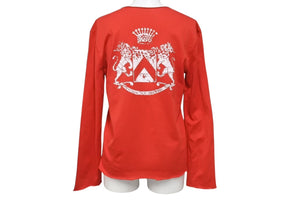 極美品 lucien pellat finet ルシアンペラフィネ 長袖Tシャツ ロングスリーブTシャツ レッド ホワイト サイズM 中古 4b006355
