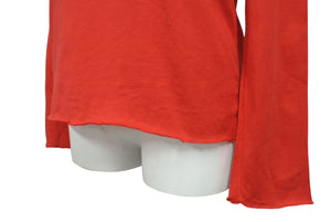 極美品 lucien pellat finet ルシアンペラフィネ 長袖Tシャツ ロングスリーブTシャツ レッド ホワイト サイズM 中古 4b006355