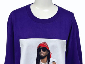 新品未使用 Supreme シュプリーム Playboi Carti プレイボイ カルティ PHOTO TEE 半袖Ｔシャツ パープル サイズL FW25T50 中古 4b006367