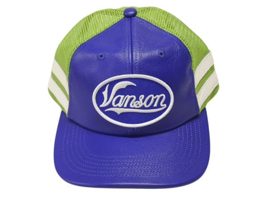 未使用 Supreme シュプリーム × Vanson ヴァンソン レザーキャップ ブルーグリーン ONE SIZE 58cm H79FW25 中古 4b006372 