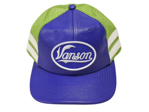未使用 Supreme シュプリーム × Vanson ヴァンソン レザーキャップ ブルーグリーン ONE SIZE 58cm H79FW25 中古 4b006372 