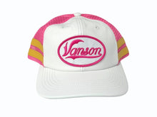 Load image into Gallery viewer, 新品未使用 Supreme シュプリーム × Vanson ヴァンソン レザーキャップ ピンク ホワイト ONE SIZE 58cm H79FW25 中古 4b006373