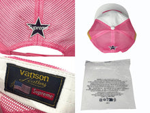 Load image into Gallery viewer, 新品未使用 Supreme シュプリーム × Vanson ヴァンソン レザーキャップ ピンク ホワイト ONE SIZE 58cm H79FW25 中古 4b006373