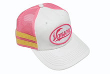 Load image into Gallery viewer, 新品未使用 Supreme シュプリーム × Vanson ヴァンソン レザーキャップ ピンク ホワイト ONE SIZE 58cm H79FW25 中古 4b006374