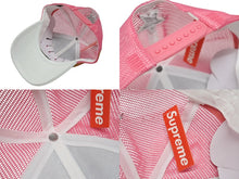 Load image into Gallery viewer, 新品未使用 Supreme シュプリーム × Vanson ヴァンソン レザーキャップ ピンク ホワイト ONE SIZE 58cm H79FW25 中古 4b006374