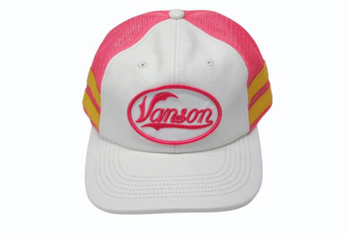 未使用 Supreme シュプリーム × Vanson ヴァンソン レザーキャップ ピンク ホワイト ONE SIZE 58cm H79FW25 中古 4b006375 