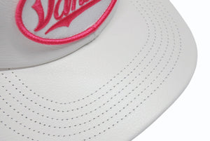 未使用 Supreme シュプリーム × Vanson ヴァンソン レザーキャップ ピンク ホワイト ONE SIZE 58cm H79FW25 中古 4b006375 