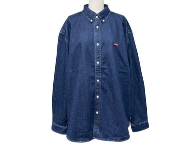 新品未使用 Supreme シュプリーム Small Box Shirt 長袖デニムシャツ インディゴブルー サイズM FW25S2 中古 4b006383