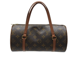 LOUIS VUITTON ルイヴィトン パピヨン30 ハンドバッグ モノグラム M51366 筒型 モノグラムキャンバス ブラウン 美品 中古 4b006387