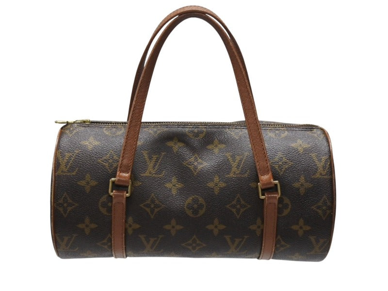 LOUIS VUITTON ルイヴィトン パピヨン30 ハンドバッグ モノグラム M51366 筒型 モノグラムキャンバス ブラウン 美品 中古 4b006387