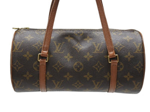 LOUIS VUITTON ルイヴィトン パピヨン30 ハンドバッグ モノグラム M51366 筒型 モノグラムキャンバス ブラウン 美品 中古 4b006387