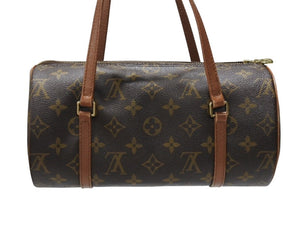 LOUIS VUITTON ルイヴィトン パピヨン30 ハンドバッグ モノグラム M51366 筒型 モノグラムキャンバス ブラウン 美品 中古 4b006387