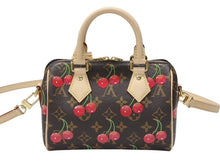 Load image into Gallery viewer, 新品未使用 LOUIS VUITTON ルイヴィトン LV TM スピーディー バンドリエール20 チェリーブロッサム ハンドバッグ M13094 中古 4b006388