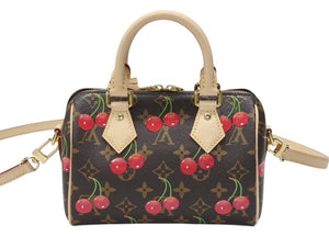 新品未使用 LOUIS VUITTON ルイヴィトン LV TM スピーディー バンドリエール20 チェリーブロッサム ハンドバッグ M13094 中古 4b006388