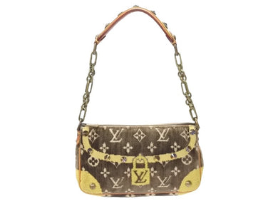 LOUIS VUITTON ルイ ヴィトン ポシェットアクセソワール ショルダーバッグ M92710 モノグラム トロンプイユ 美品 中古 4c073373