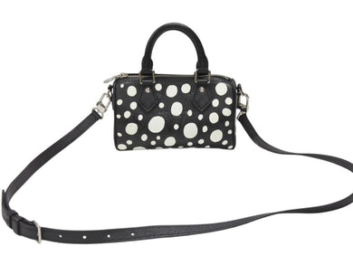 新品同様 LOUIS VUITTON ルイヴィトン ナノ スピーディ 草間彌生 2WAYハンドバッグ M81910 モノグラムアンプラントレザー 中古 4b006394