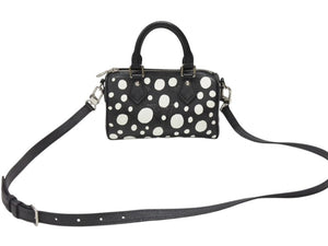 新品同様 LOUIS VUITTON ルイヴィトン ナノ スピーディ 草間彌生 2WAYハンドバッグ M81910 モノグラムアンプラントレザー 中古 4b006394