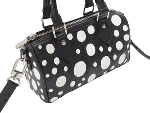 新品同様 LOUIS VUITTON ルイヴィトン ナノ スピーディ 草間彌生 2WAYハンドバッグ M81910 モノグラムアンプラントレザー 中古 4b006394