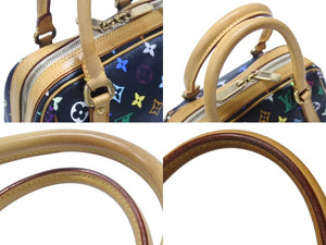 極美品 LOUIS VUITTON ルイヴィトン モノグラムマルチカラー プリシラ M40097 ハンドバッグ ノワール ブラック ゴールド金具 中古 4b006395
