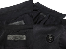 Load image into Gallery viewer, 極美品 CHROME HEARTS クロムハーツ クロスボールボタン ヘリンボーン Pコート コットン ネイビー サイズXXL 中古 4b006399